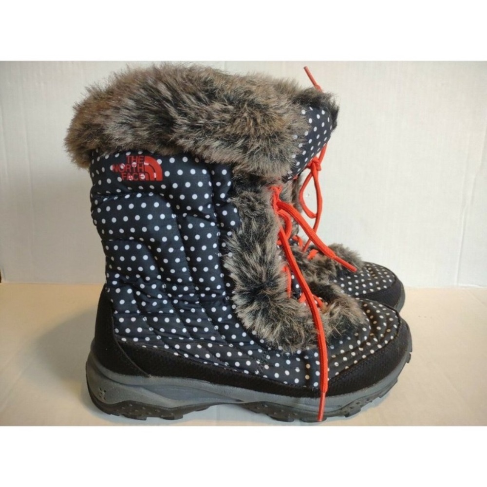 The North Face Polka Dot Winter Boots with Faux Fur